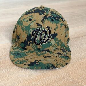 NWOT NEW Washington Nationals MLB New Era 59FIFTY Fitted Cap Camo Size 7 1/4